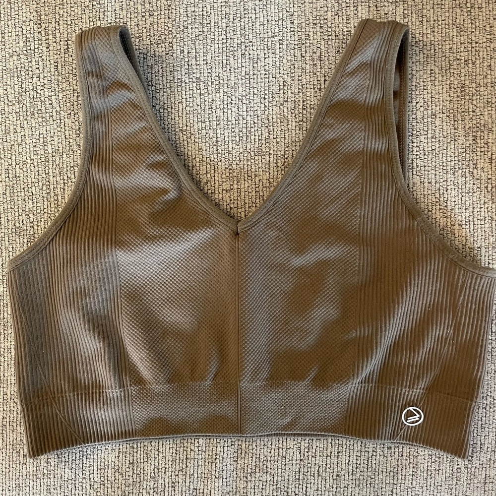 Savvi Ashtanga Sports Bra in Driftwood Brown Large